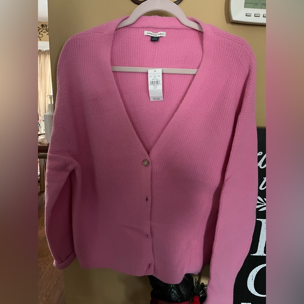 NWT American Eagle Super Soft Pink Knit Cardigan